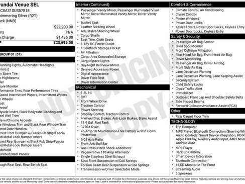 Used 2025 Hyundai Venue SEL FWD image 11