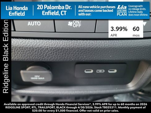 New 2026 Honda Ridgeline Black Edition image 35