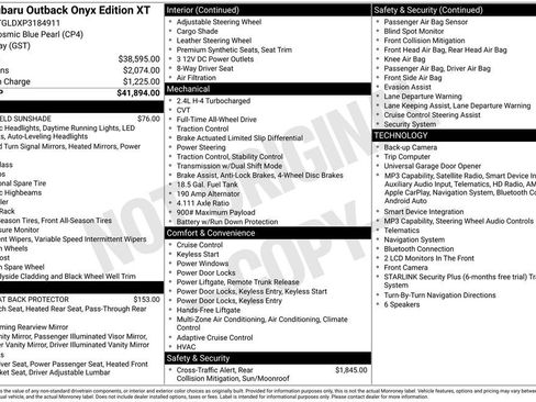Used 2023 Subaru Outback Onyx Edition XT AWD/4WD image 2