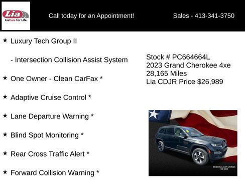 Used 2023 Jeep Grand Cherokee 4WD 4xe w/ Luxury Tech Group II image 16