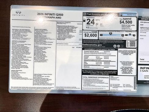 New 2026 INFINITI QX60 Autograph w/ Dark Cargo Package image 41