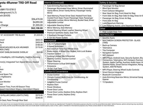 New 2026 Toyota 4Runner TRD Off-Road Premium AWD/4WD image 42
