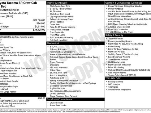 Certified 2021 Toyota Tacoma SR image 4