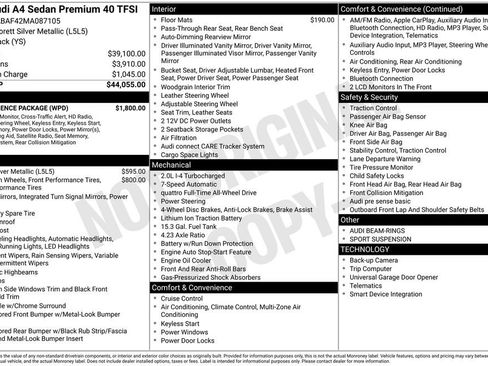 Used 2021 Audi A4 2.0T Premium w/ Convenience Package image 18
