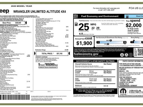 Used 2020 Jeep Wrangler Unlimited Sahara image 65