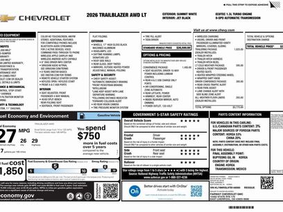 New 2026 Chevrolet TrailBlazer LT
