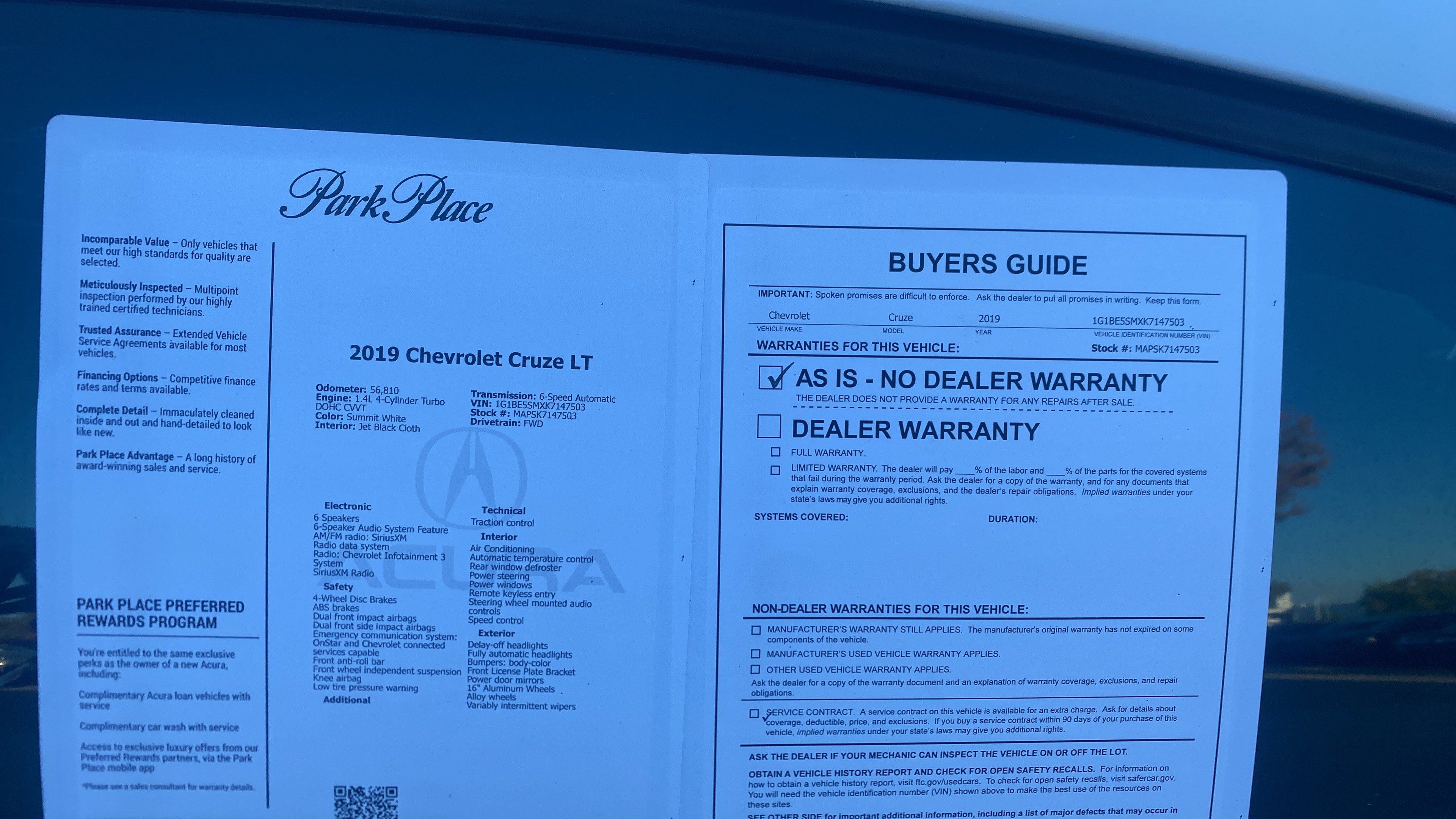 Used 2019 Chevrolet Cruze LT FWD image 24