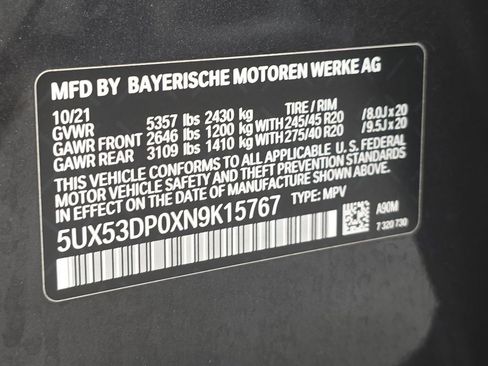 Used 2022 BMW X3 xDrive30i w/ M Sport Package 2 AWD/4WD image 34