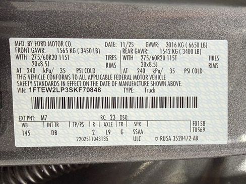 Used 2025 Ford F150 STX w/ Equipment Group 200A AWD/4WD image 13
