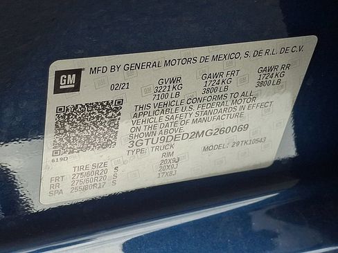 Certified 2021 GMC Sierra 1500 SLT w/ SLT Premium Plus Package AWD/4WD image 27