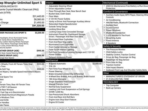 Used 2018 Jeep Wrangler Unlimited Sport S image 34