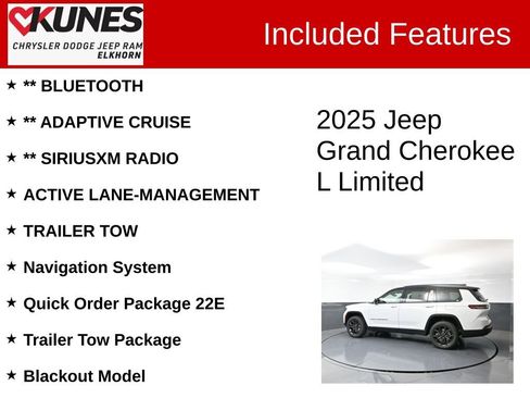 New 2025 Jeep Grand Cherokee L Limited w/ Trailer Tow Package image 3