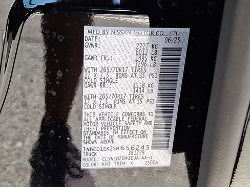 New 2025 Nissan Frontier PRO-4X w/ Interior Protection Package image 16