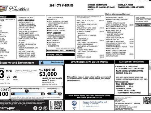 Used 2021 Cadillac CT4 V w/ Technology Package image 6