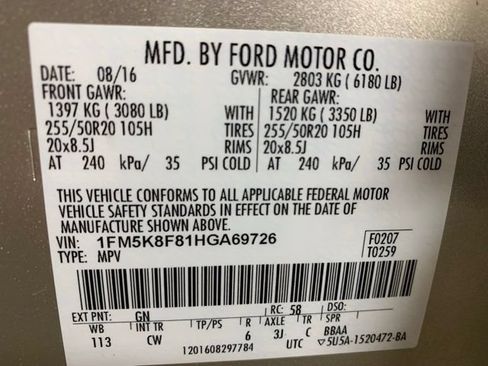 Used 2017 Ford Explorer Limited w/ Equipment Group 301A AWD/4WD image 41