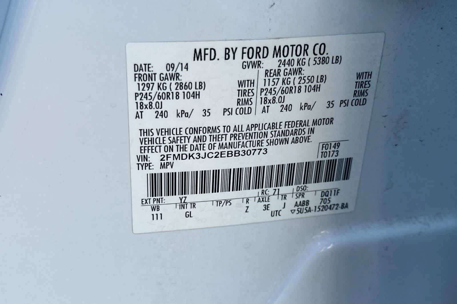 Used 2014 Ford Edge SEL w/ Equipment Group 205A FWD image 28