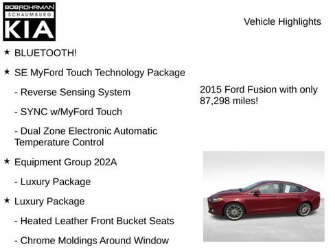 Used 2015 Ford Fusion SE w/ Equipment Group 202A FWD image 8