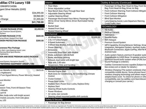 Certified 2023 Cadillac CT4 Luxury w/ Sun And Sound Package AWD/4WD image 8