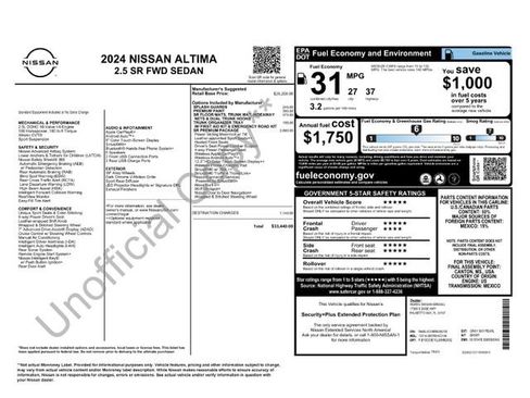 Used 2024 Nissan Altima 2.5 SR w/ SR Premium Package FWD image 2