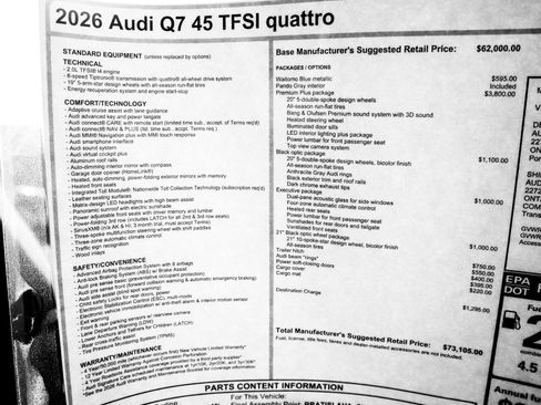 New 2026 Audi Q7 2.0T Premium Plus image 30