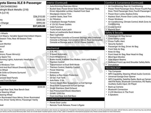 Used 2017 Toyota Sienna XLE FWD image 21