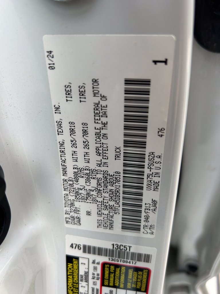 Used 2024 Toyota Tundra SR5 AWD/4WD image 10