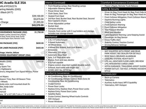 Certified 2023 GMC Acadia SLE w/ Driver Convenience Package AWD/4WD image 12