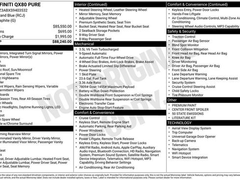 Used 2025 INFINITI QX80 Pure image 69