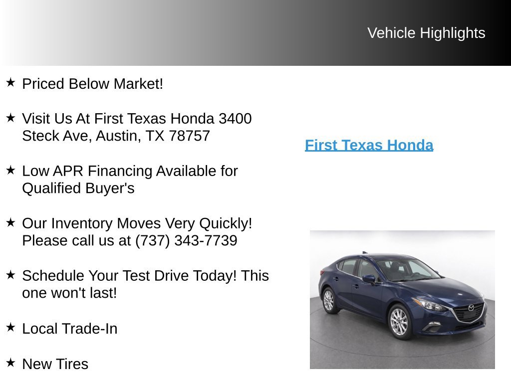 Used 2014 MAZDA MAZDA3 i Grand Touring FWD image 9