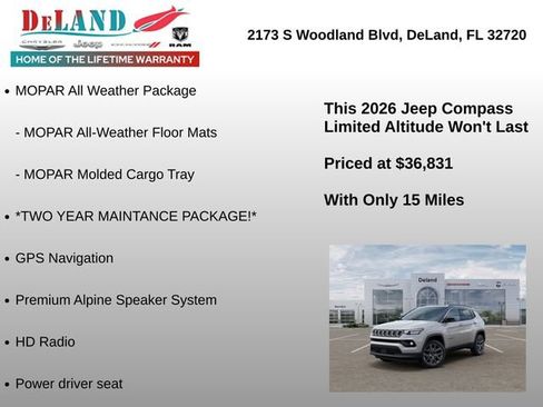 New 2026 Jeep Compass Limited w/ Sun, Sound & Navigation Group AWD/4WD image 18