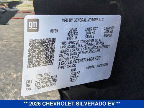 New 2026 Chevrolet Silverado EV LT w/ Plus Package image 35