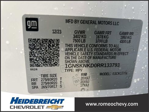 Certified 2024 Chevrolet Tahoe LT w/ LT Signature Package image 8