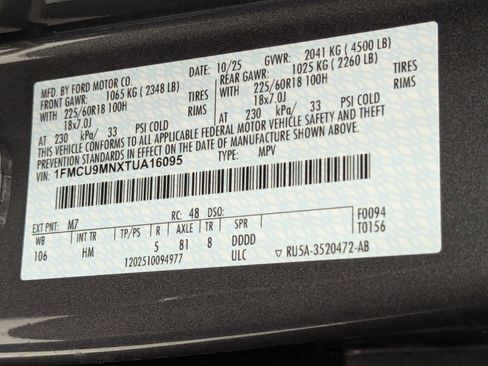 New 2026 Ford Escape ST-Line w/ Tech Pack #1 image 16