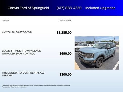 Used 2022 Ford Bronco Sport Big Bend w/ Convenience Package AWD/4WD image 6