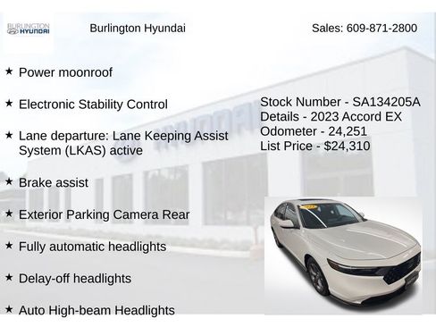 Used 2023 Honda Accord EX image 20