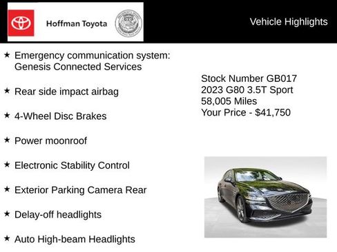 Used 2023 Genesis G80 3.5T Sport AWD/4WD image 30
