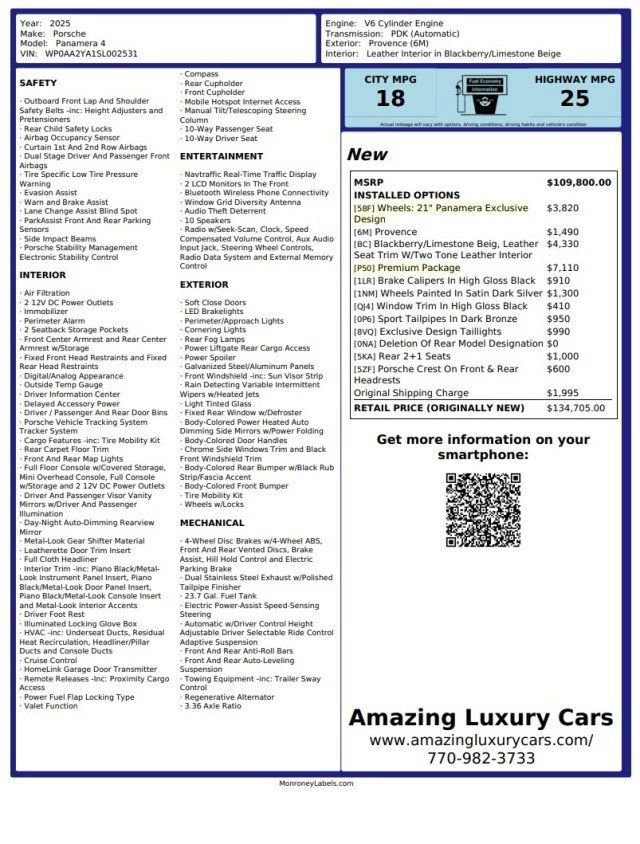 Used 2025 Porsche Panamera 4 w/ Premium Package AWD/4WD image 25