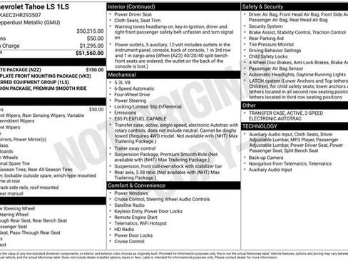 Used 2017 Chevrolet Tahoe LS w/ Skid Plate Package image 9