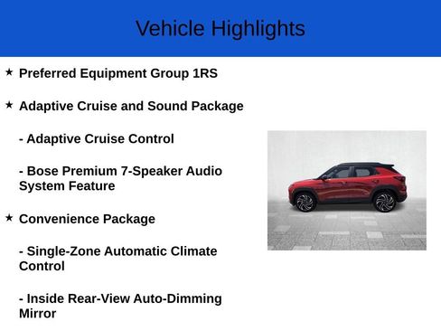 New 2026 Chevrolet TrailBlazer RS w/ Convenience Package FWD image 2