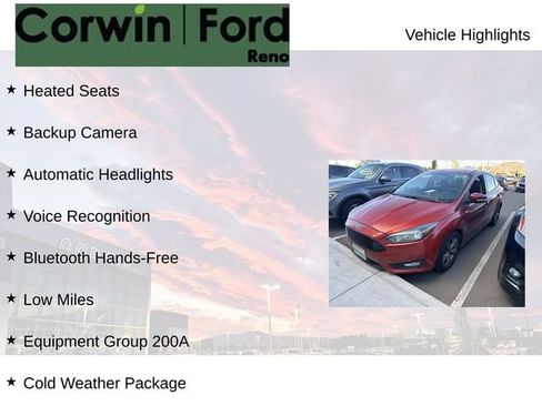 Used 2018 Ford Focus SE w/ SE Appearance Package FWD image 8