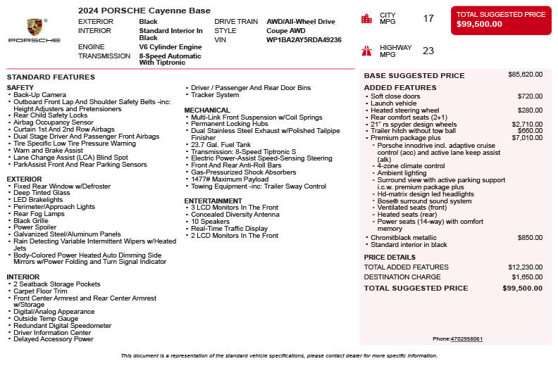 Used 2024 Porsche Cayenne Coupe AWD/4WD image 3