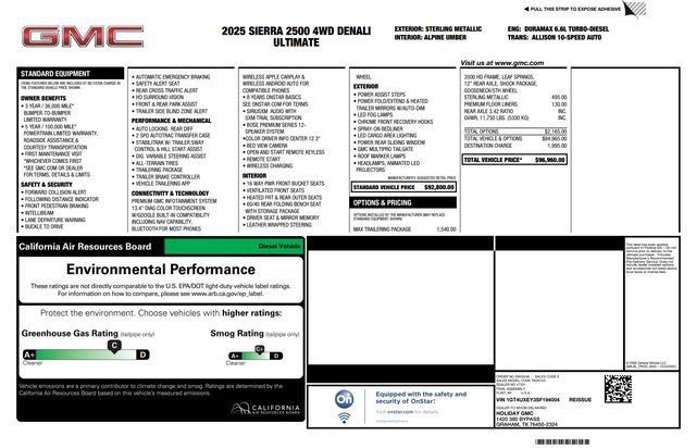 Used 2025 GMC Sierra 2500 Denali Ultimate w/ Max Trailering Package AWD/4WD image 54