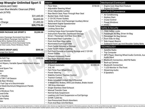 Used 2018 Jeep Wrangler Unlimited Sport S AWD/4WD image 6