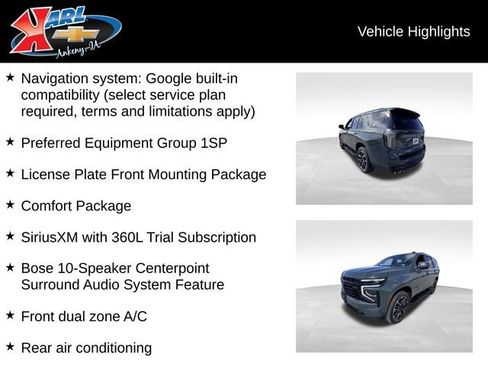 Certified 2025 Chevrolet Tahoe RST w/ Comfort Package AWD/4WD image 2