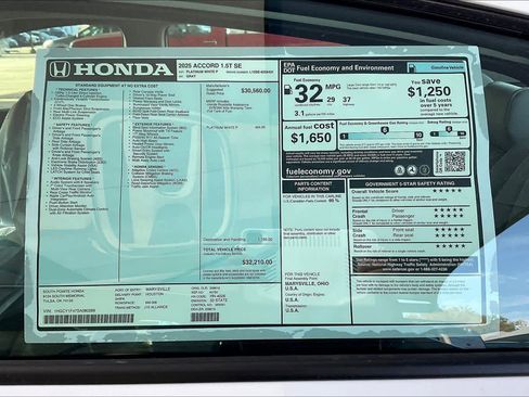 New 2025 Honda Accord SE image 21