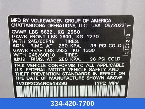 Certified 2022 Volkswagen Atlas SE image 29