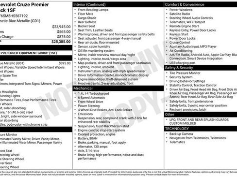Used 2017 Chevrolet Cruze Premier image 5