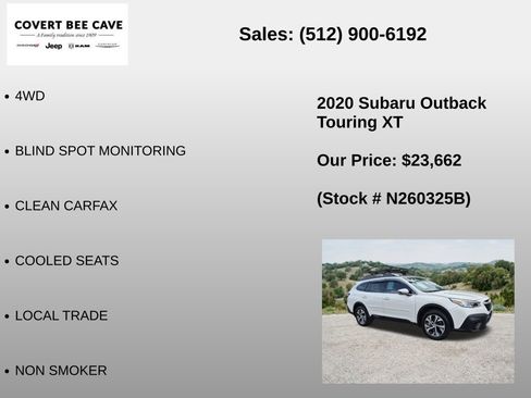 Used 2020 Subaru Outback Touring XT AWD/4WD image 6