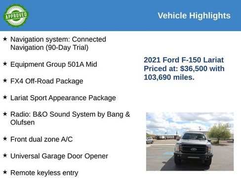 Used 2021 Ford F150 Lariat AWD/4WD image 2