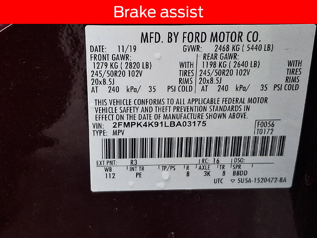 Certified 2020 Ford Edge Titanium w/ Equipment Group 301A AWD/4WD image 27